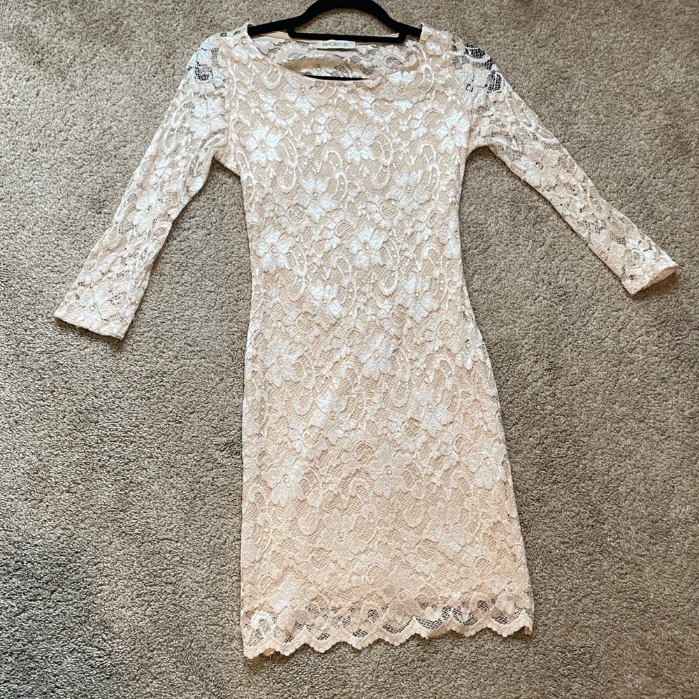 Women’s nude lace dress size small